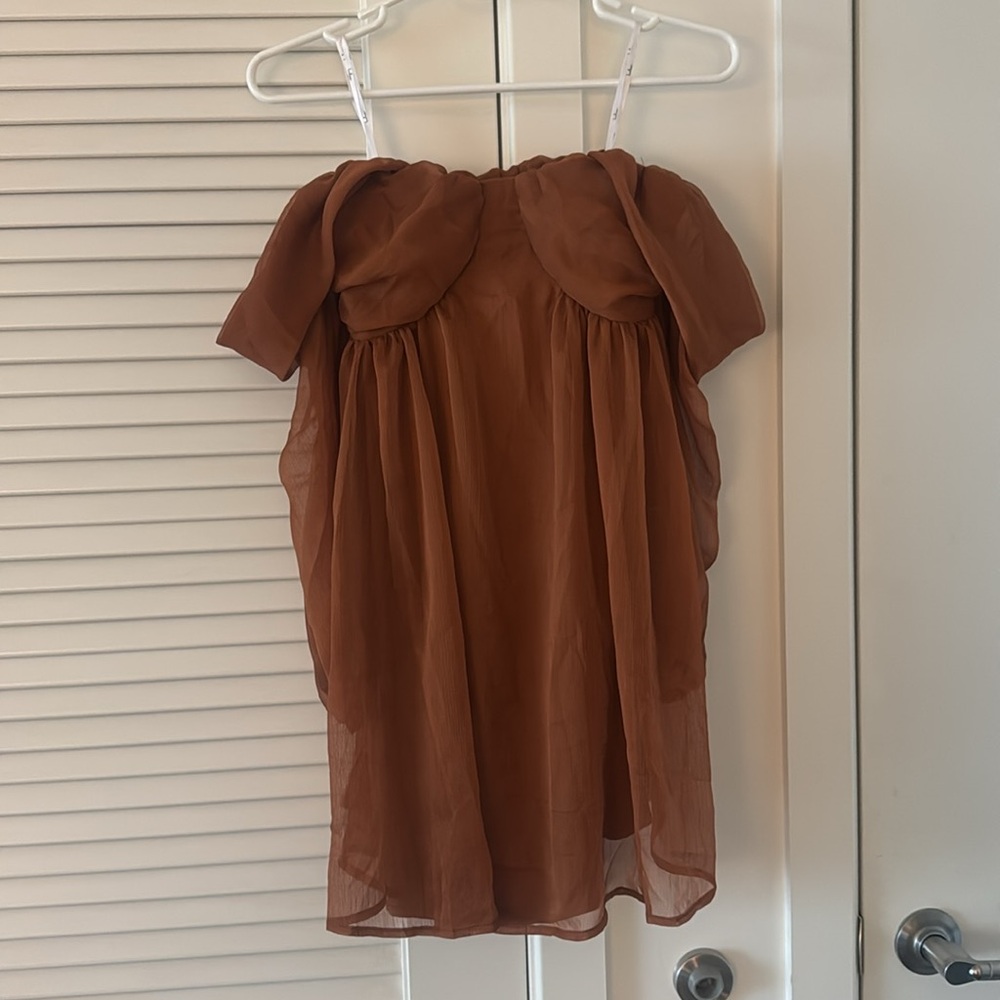 Rust Colored Mini Dress - Picture 3 of 6
